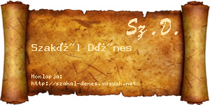 Szakál Dénes névjegykártya